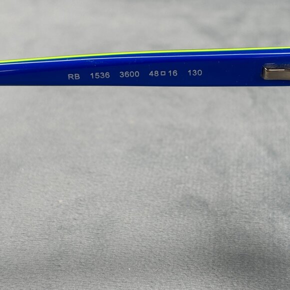 Ray-Ban RB1536 3600 Eyeglasses Black Blue Square Full Rim Frame 48-16-130 - Picture 6 of 7